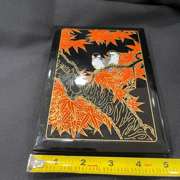 Vintage 1986 By Action Industries Lacquerware Address Book Birds In Trees - Picture 6 of 13
